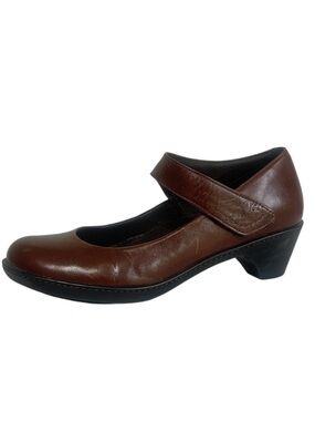 Dansko Bess Kidskin Mary Jane Pumps Women's Sz 9.5/10 Brown Heels Comfort Velcro
